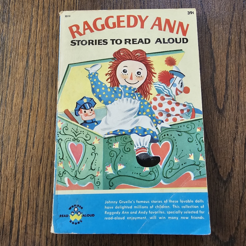 RAGGEDY ANN STORIES TO READ ALOUD BY  JOHNNY GRUELLE WONDER BOOKS 1960 Paperback